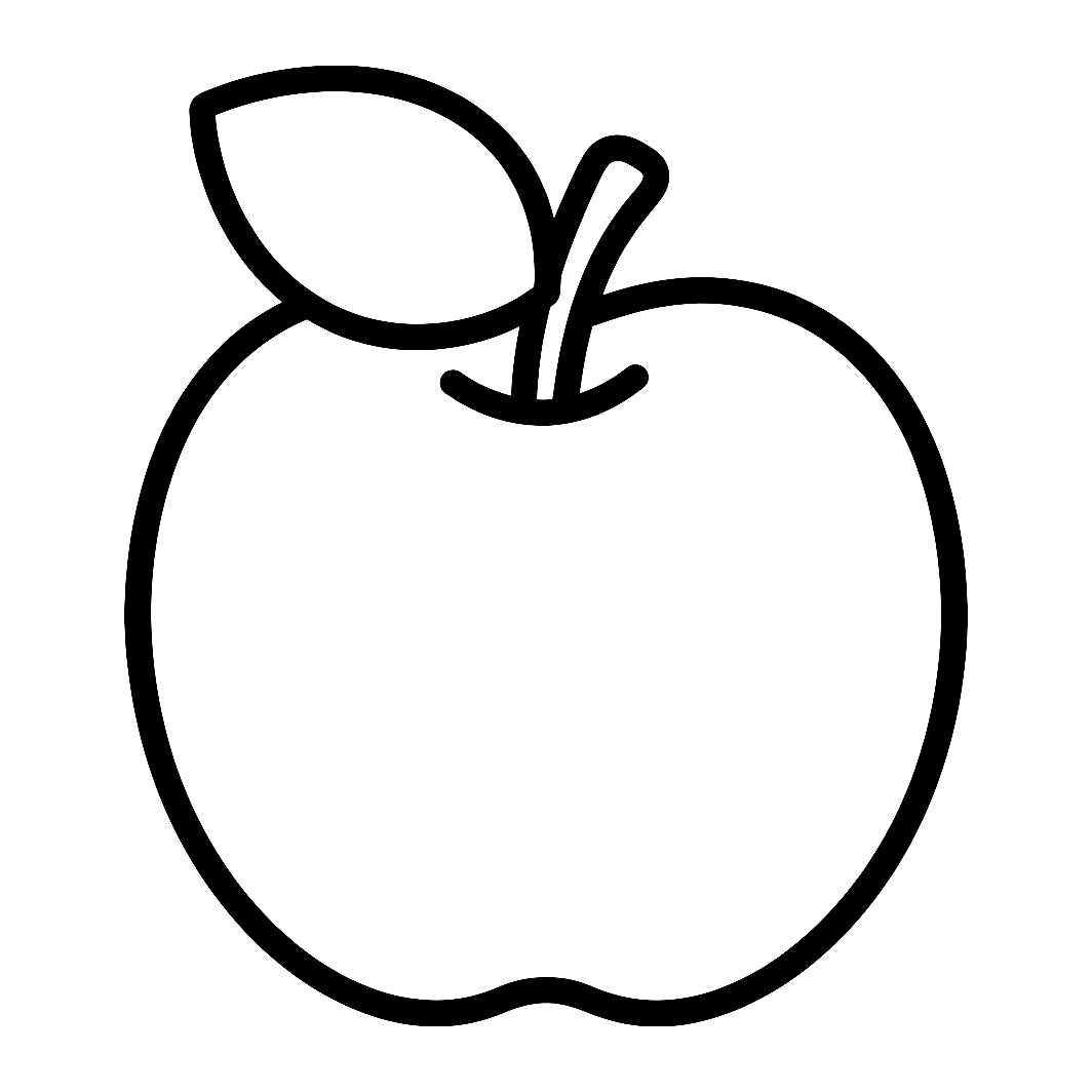 Apple coloring page