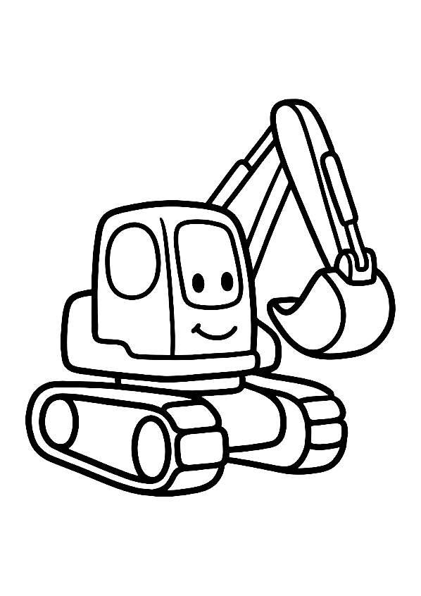 Digger coloring page