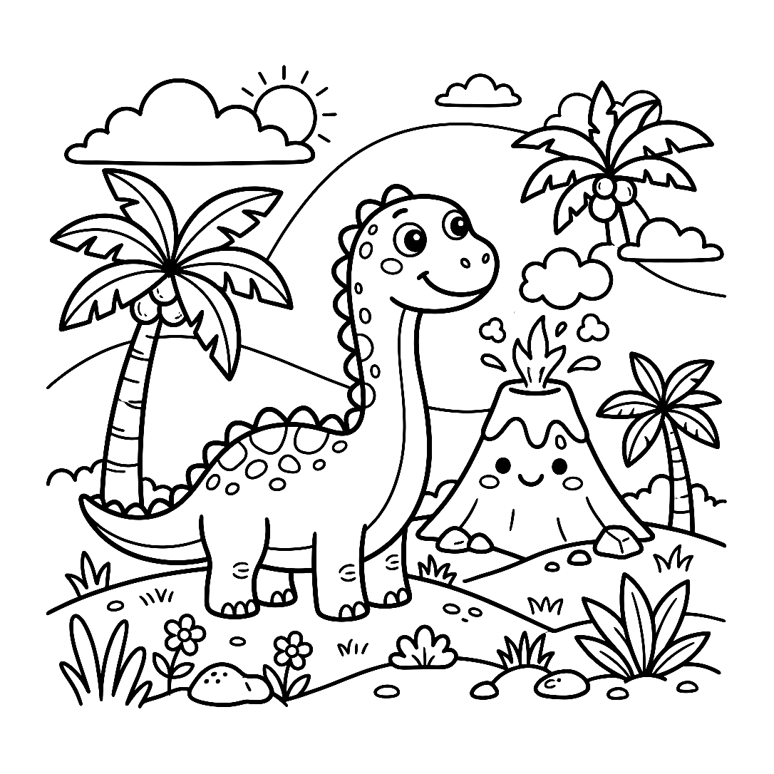 Dinosaur coloring page