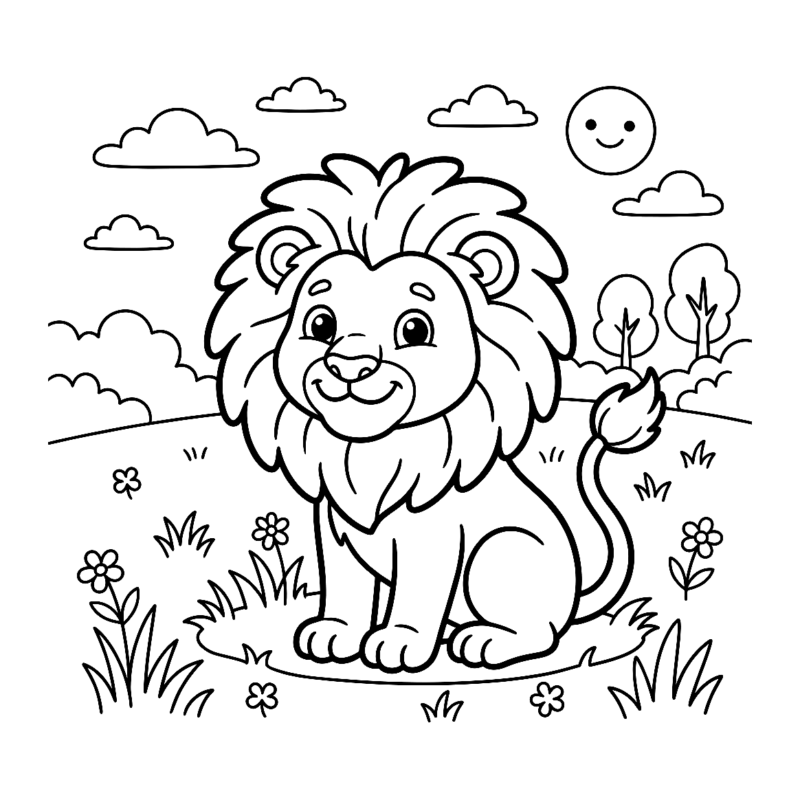 Lion coloring page