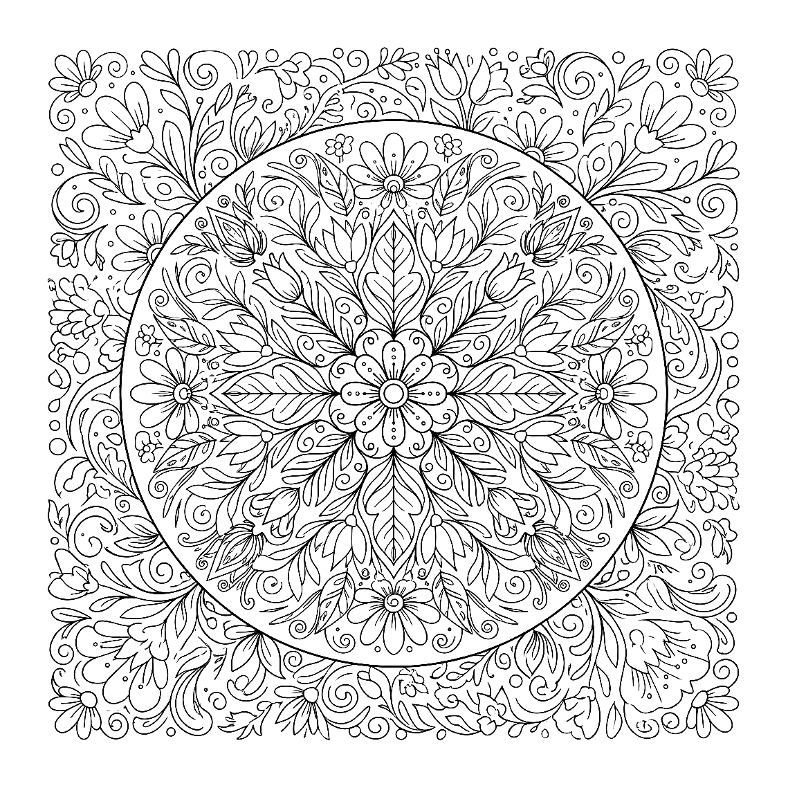 Flower Mandala coloring page