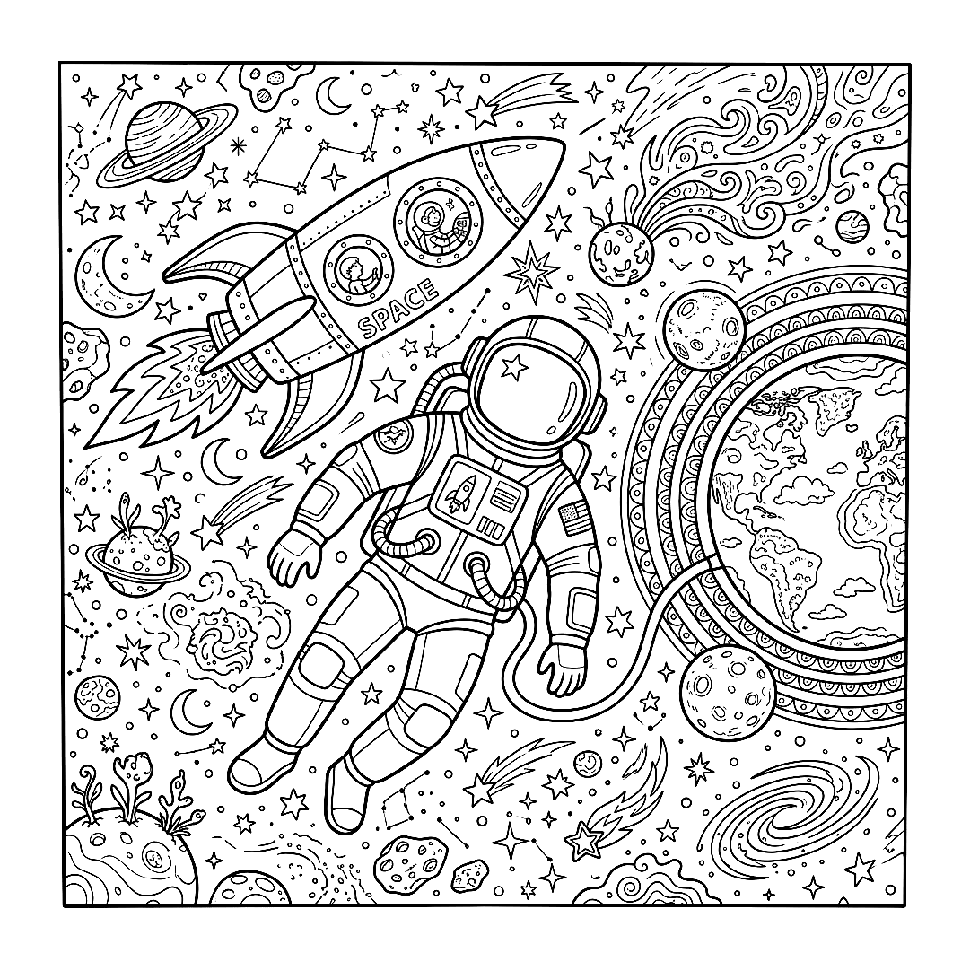 Astronaut coloring page